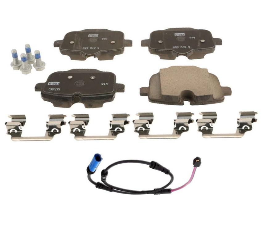 BMW Disc Brake Pad Set - Rear (w/ Sensor)